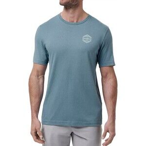 Travis Mathew Golf Shirt Mens Medium Maximum Stay T Shirt Blue Casual Athletic